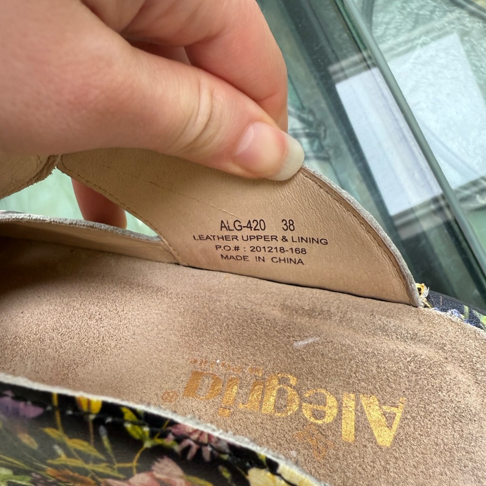 NWOT Algeria Classic Slip On Mule Clogs cultivate floral Size EU38 - Picture 8 of 8